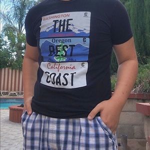 Cultural Blends “THE BEST COAST” black shirt
